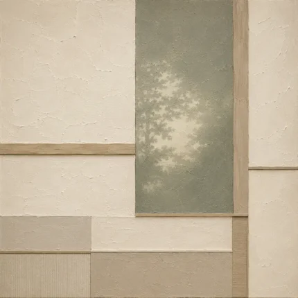 Sage Tatami Geometry Minimalist Wall Art Canvas Print
