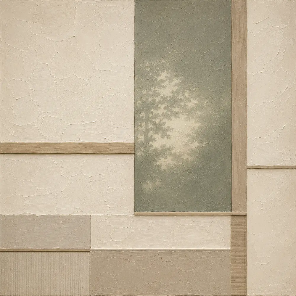 Sage Tatami Geometry Minimalist Wall Art Canvas Print