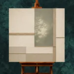 Sage Tatami Geometry Minimalist Wall Art Canvas Print - Image 2
