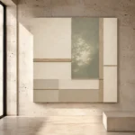 Sage Tatami Geometry Minimalist Wall Art Canvas Print - Image 3