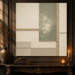 Sage Tatami Geometry Minimalist Wall Art Canvas Print - Image 4
