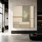 Sage Tatami Geometry Minimalist Wall Art Canvas Print - Image 5