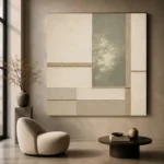 Sage Tatami Geometry Minimalist Wall Art Canvas Print - Image 6