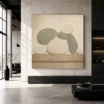 Sage Pebble Japandi Minimalist Wall Art Canvas Print - Image 5
