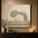 Sage Pebble Japandi Minimalist Wall Art Canvas Print - Image 7