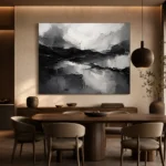 Architectural Blocks Monochrome Wall Art Canvas Print - Image 11