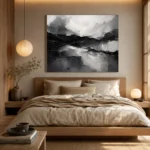 Layered Planes Monochrome Wall Art Canvas Print - Image 8