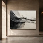 Mineral Formations Monochrome Wall Art Canvas Print - Image 5