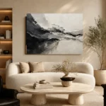Mineral Formations Monochrome Wall Art Canvas Print - Image 6
