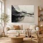 Mineral Formations Monochrome Wall Art Canvas Print - Image 7