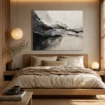 Mineral Formations Monochrome Wall Art Canvas Print - Image 8