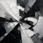Radial Motion Monochrome Wall Art Canvas Print
