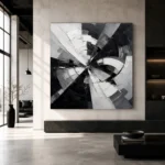 Radial Motion Monochrome Wall Art Canvas Print - Image 5