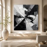 Radial Motion Monochrome Wall Art Canvas Print - Image 8
