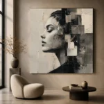 Architectural Profile Monochrome Wall Art Canvas Print - Image 6