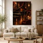 Candlelit Grand Piano Jazz Wall Art Canvas Print - Image 7
