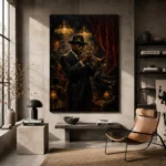 Vintage Trumpet Performance Jazz Wall Art Canvas Print - Image 3
