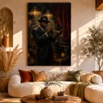 Vintage Trumpet Performance Jazz Wall Art Canvas Print - Image 8