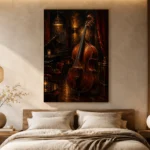 Elegant Double Bass Jazz Wall Art Canvas Print - Image 6