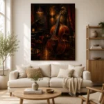 Elegant Double Bass Jazz Wall Art Canvas Print - Image 7