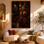 Elegant Double Bass Jazz Wall Art Canvas Print - Image 8