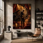 Vintage Jazz Ensemble Jazz Wall Art Canvas Print - Image 3