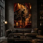 Vintage Jazz Ensemble Jazz Wall Art Canvas Print - Image 4