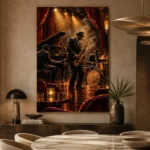 Vintage Jazz Ensemble Jazz Wall Art Canvas Print - Image 5