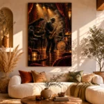 Vintage Jazz Ensemble Jazz Wall Art Canvas Print - Image 8