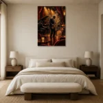 Vintage Jazz Ensemble Jazz Wall Art Canvas Print showcased in an elegant minimalist interior