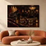 Sophisticated Jazz Lounge Jazz Wall Art Canvas Print - Image 3