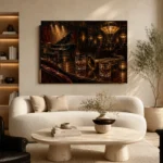 Sophisticated Jazz Lounge Jazz Wall Art Canvas Print - Image 6