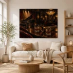 Sophisticated Jazz Lounge Jazz Wall Art Canvas Print - Image 7