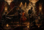 Art Deco Jazz Ensemble Jazz Wall Art Canvas Print