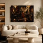 Art Deco Jazz Ensemble Jazz Wall Art Canvas Print - Image 6