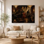 Art Deco Jazz Ensemble Jazz Wall Art Canvas Print - Image 7