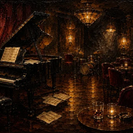 Late Night Jazz Lounge Jazz Wall Art Canvas Print