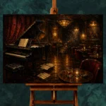 Late Night Jazz Lounge Jazz Wall Art Canvas Print - Image 2