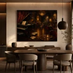 Late Night Jazz Lounge Jazz Wall Art Canvas Print - Image 4