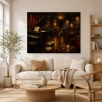 Late Night Jazz Lounge Jazz Wall Art Canvas Print - Image 7