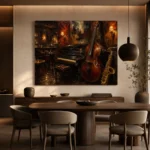 Vintage Jazz Bar Jazz Wall Art Canvas Print - Image 4