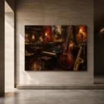 Vintage Jazz Bar Jazz Wall Art Canvas Print - Image 5