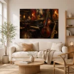 Vintage Jazz Bar Jazz Wall Art Canvas Print - Image 7