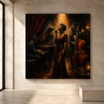 Jazz Vocalist Spotlight Jazz Wall Art Canvas Print - Image 3
