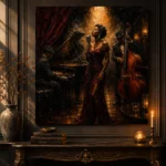 Jazz Vocalist Spotlight Jazz Wall Art Canvas Print - Image 4