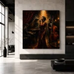 Jazz Vocalist Spotlight Jazz Wall Art Canvas Print - Image 5