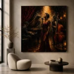 Jazz Vocalist Spotlight Jazz Wall Art Canvas Print - Image 6