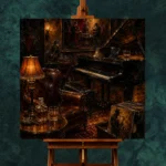 Cozy Vintage Jazz Lounge Jazz Wall Art Canvas Print - Image 2