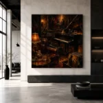Cozy Vintage Jazz Lounge Jazz Wall Art Canvas Print - Image 5