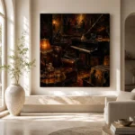 Cozy Vintage Jazz Lounge Jazz Wall Art Canvas Print - Image 8